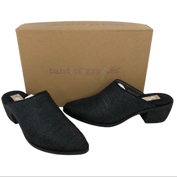 🆕 Band of Gypsies Parker Black Rope Heeled Slip-On Mules - Picture 9 of 9